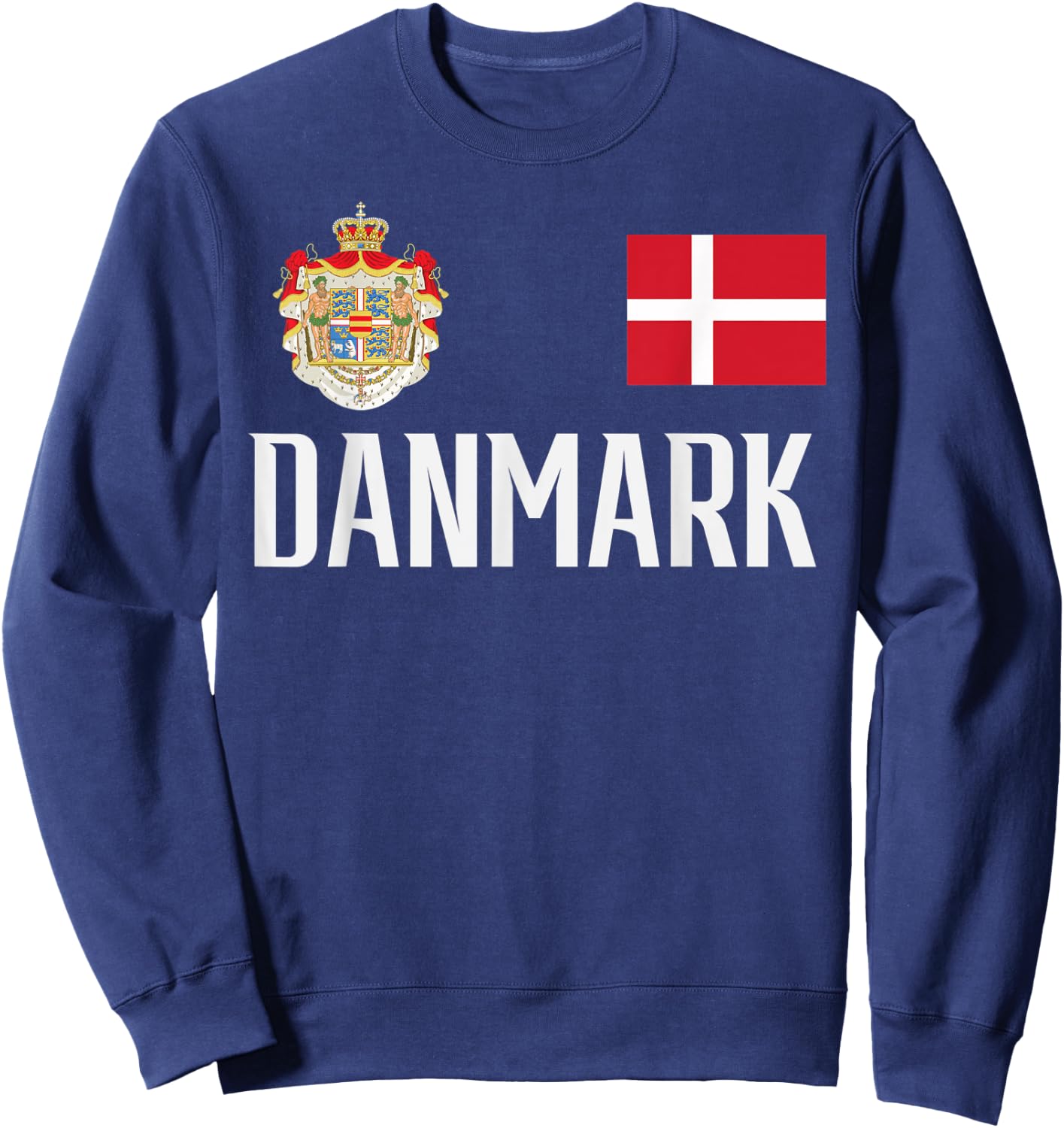Denmark Flag Danmark Football Soccer Fan Men Women Kids Sweatshirt - Sweatshirt | Navy