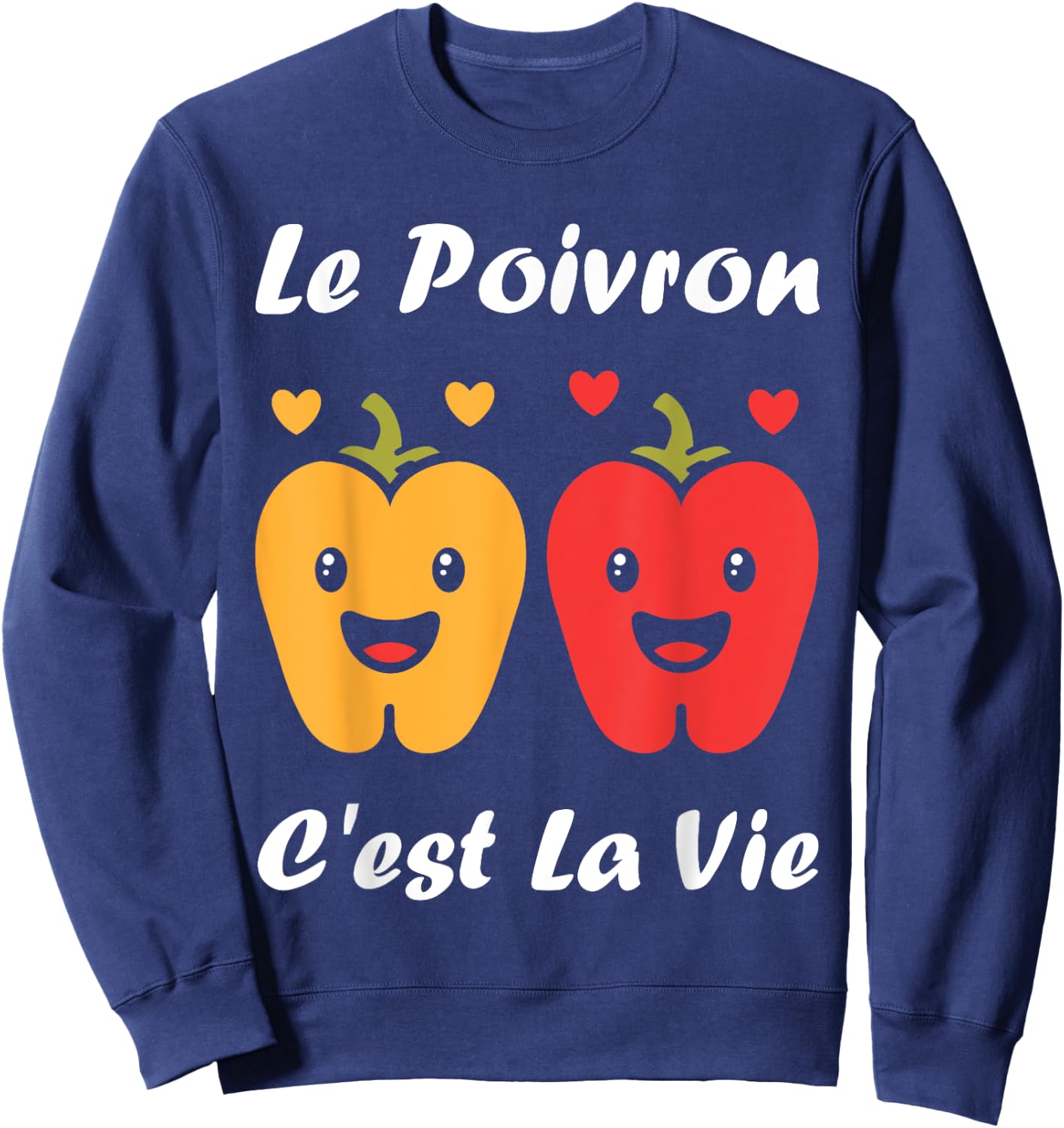 Vegetable The Pepper Is Life Humour Pepper , Black, S Sweatshirt - Sweatshirt | Navy