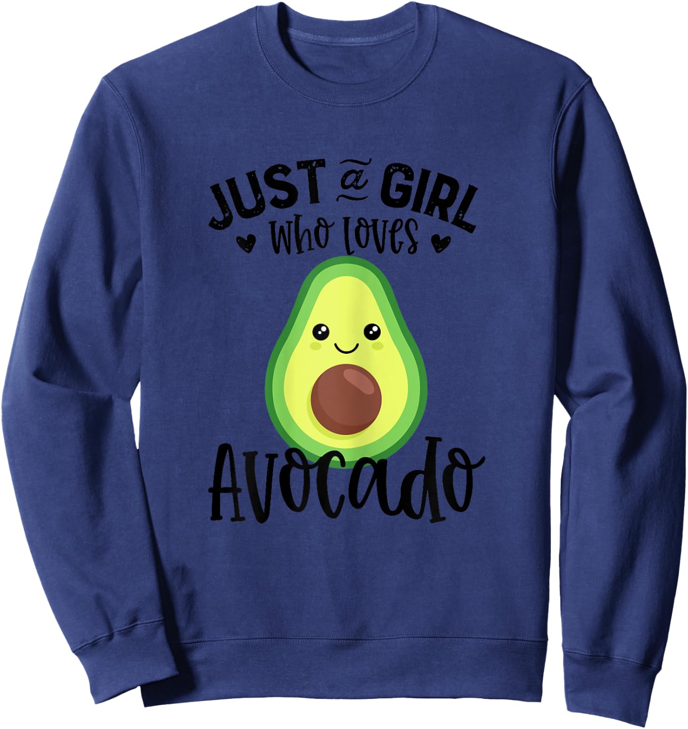 Nur ein Mädchen das Avocado liebt Women Girls Kids , White Sweatshirt - Sweatshirt | Navy