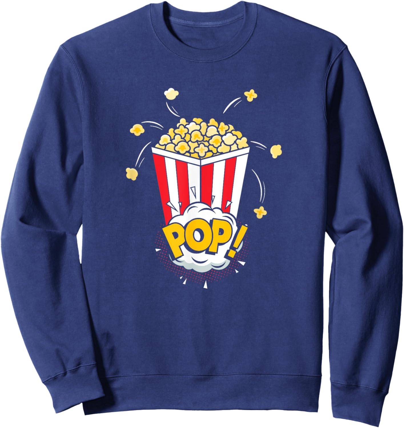 Popcorn | Movies Cinema | Food Snack Sweatshirt - Sweatshirt | Navy