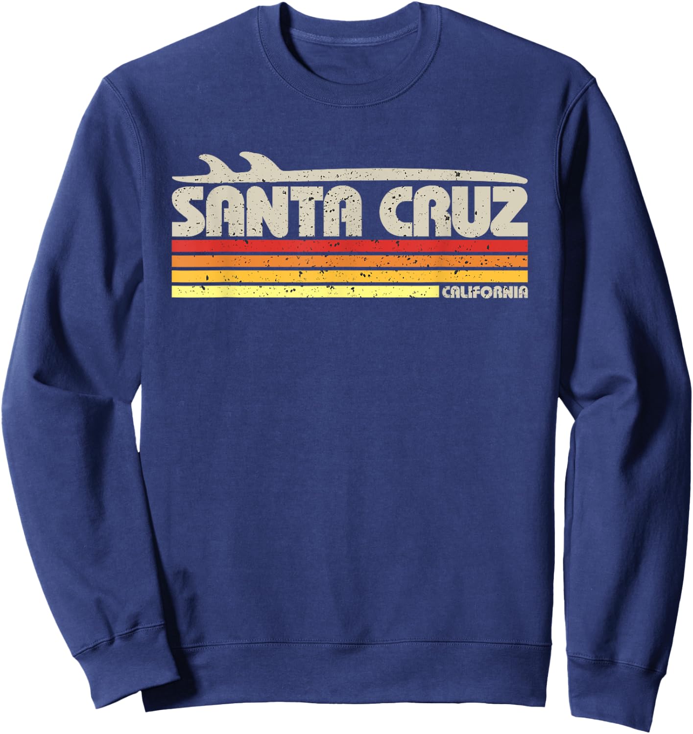 Santa Cruz California USA Surf Retro Paradies Sweatshirt - Sweatshirt | Navy