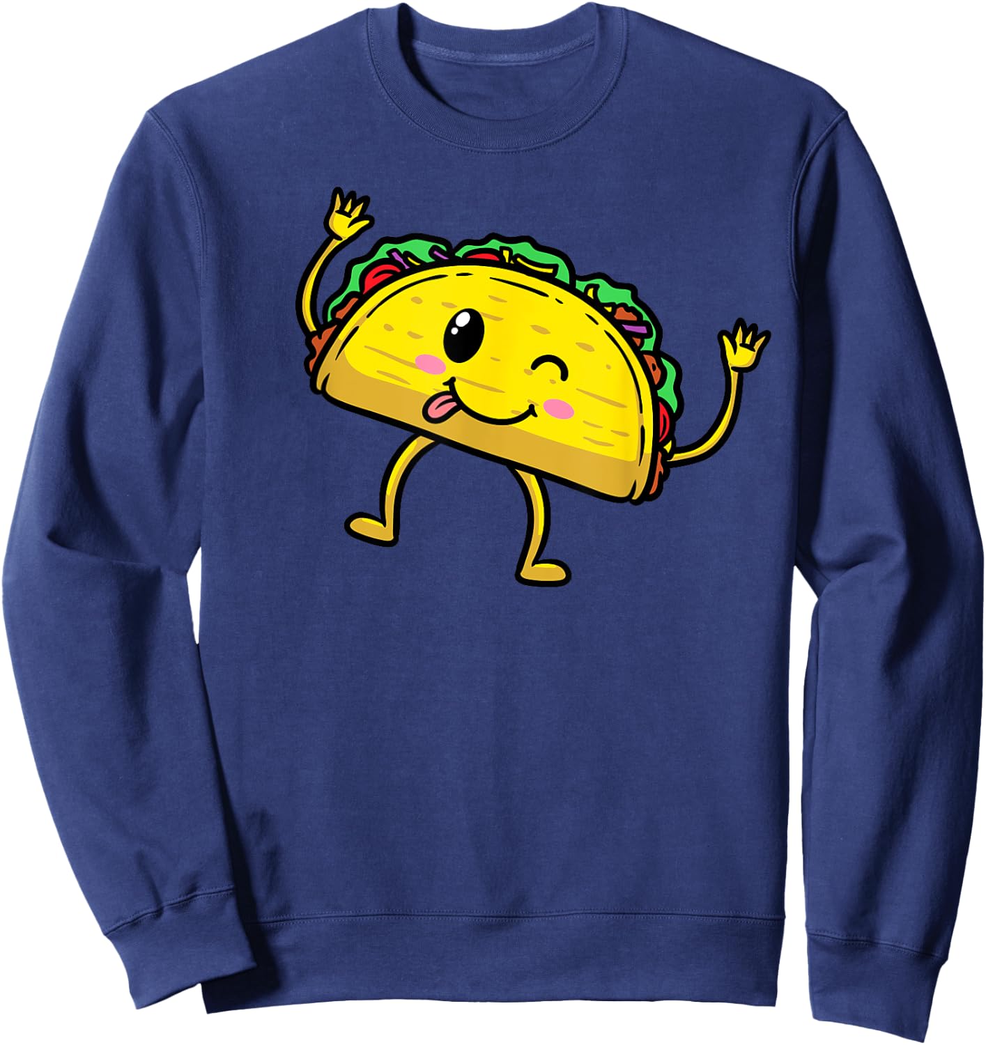 Taco Mexican Food Cinco De Mayo Men Women Sweatshirt - Sweatshirt | Navy