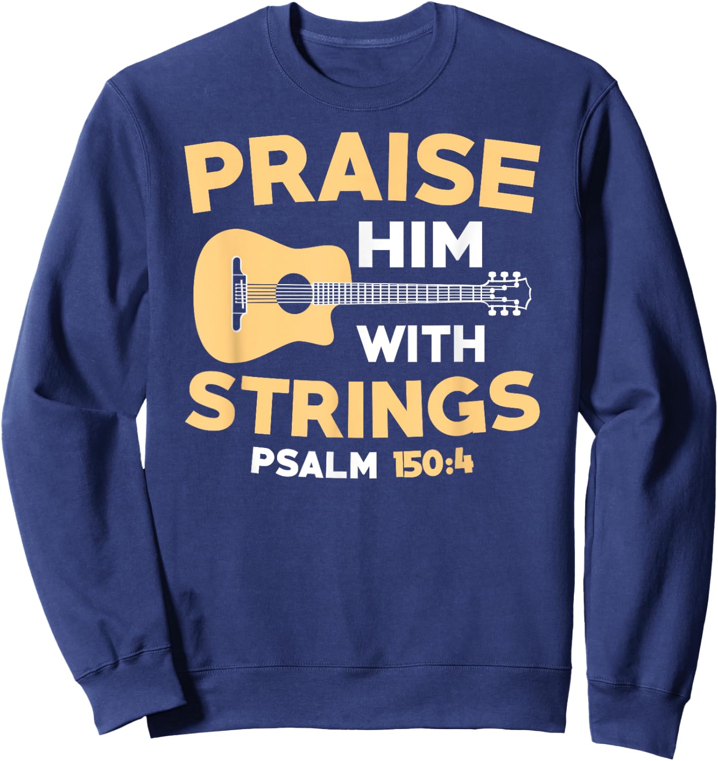 Christian Music Church Guitar Bass Jesus Rock Gift Sweatshirt - Sweatshirt | Navy