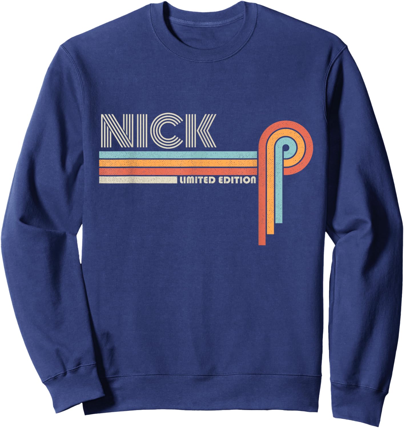 NICK Name Gifts Personalized Funny Retro Vintage Birthday Sweatshirt - Sweatshirt | Navy