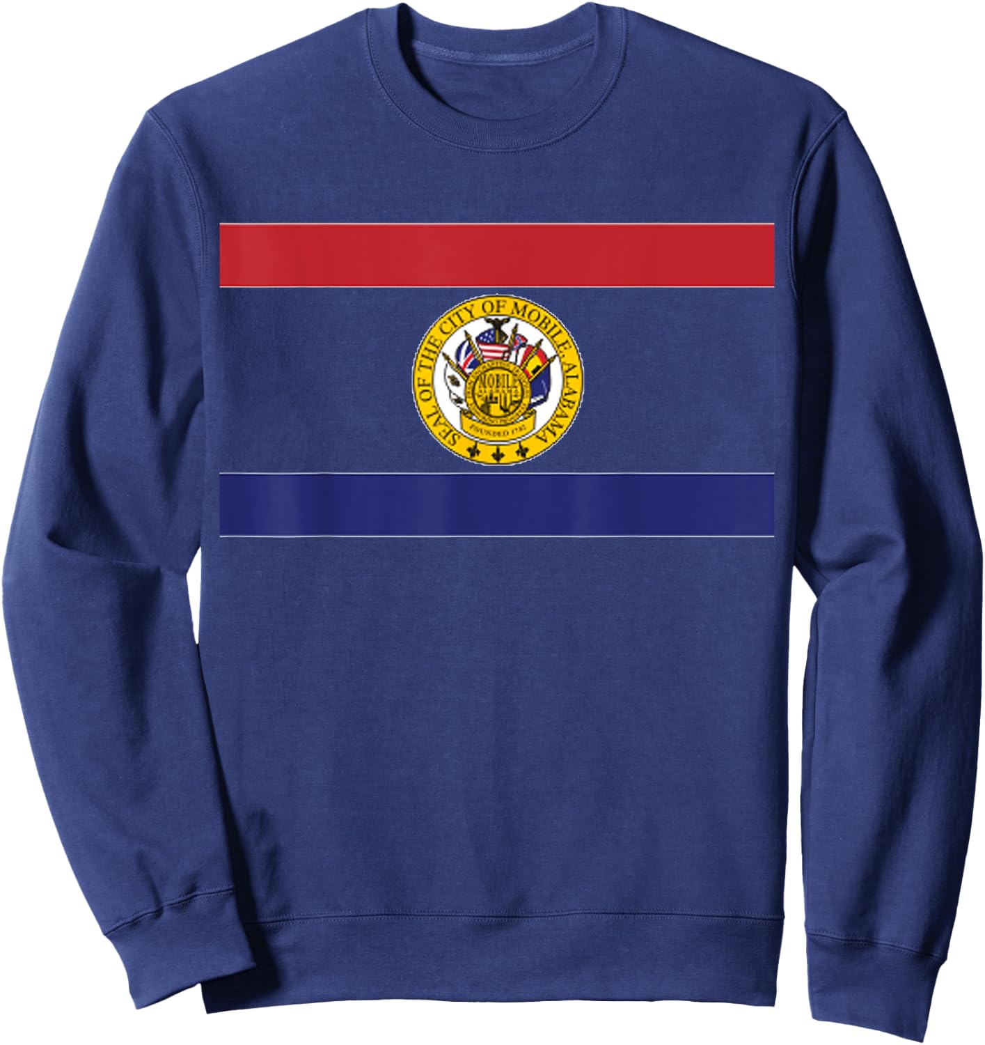 Mobile Alabama Flag Sweatshirt - Sweatshirt | Navy