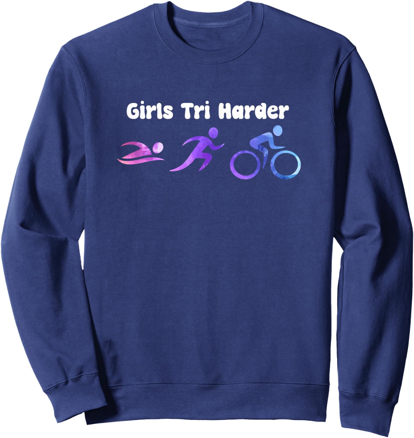 Triathlon Women's Triathlete Swimming Running Cycling Sweatshirt - Sweatshirt | Navy