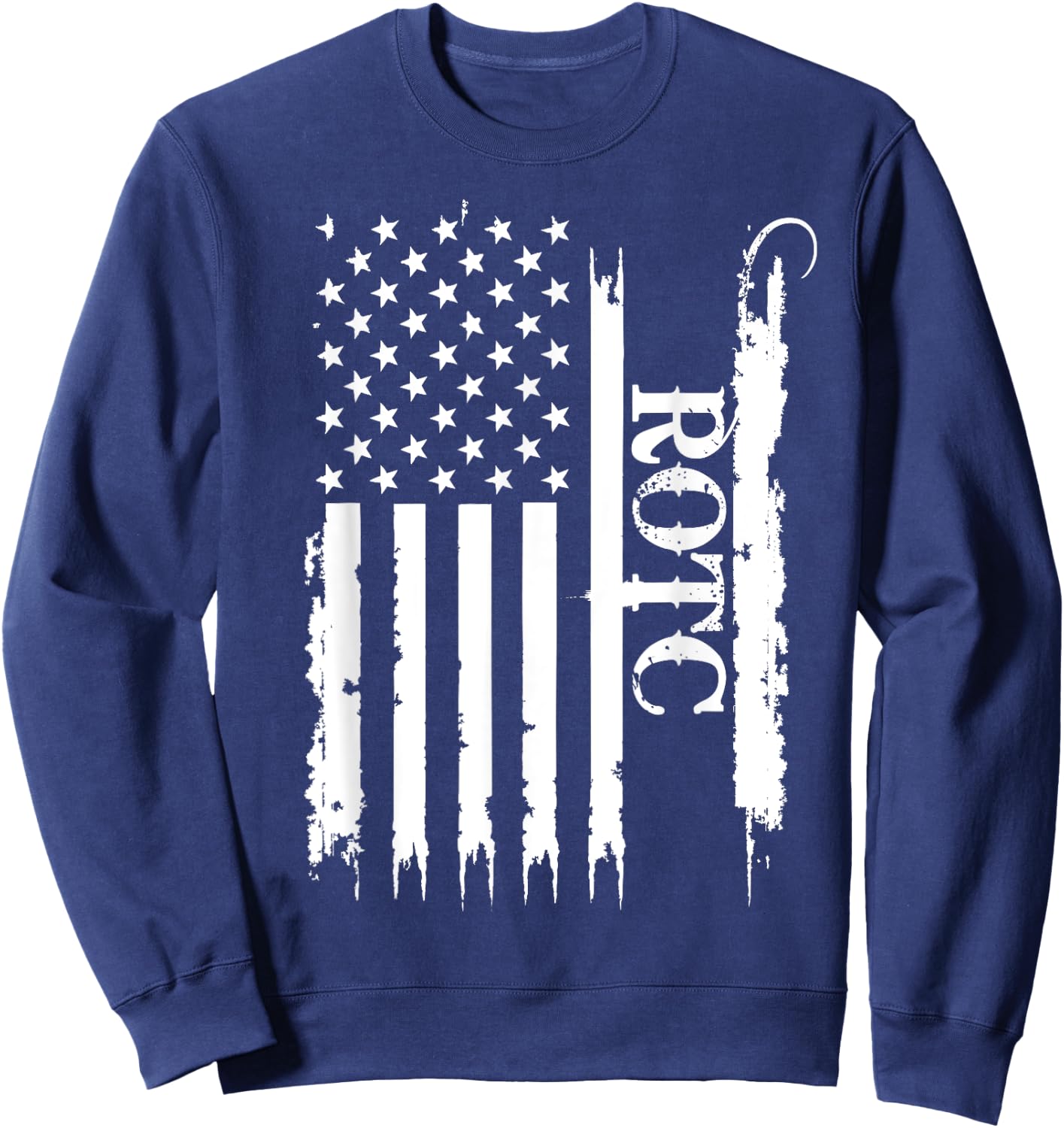 ROTC United States Distressed w US Flag Sweatshirt - Sweatshirt | Navy