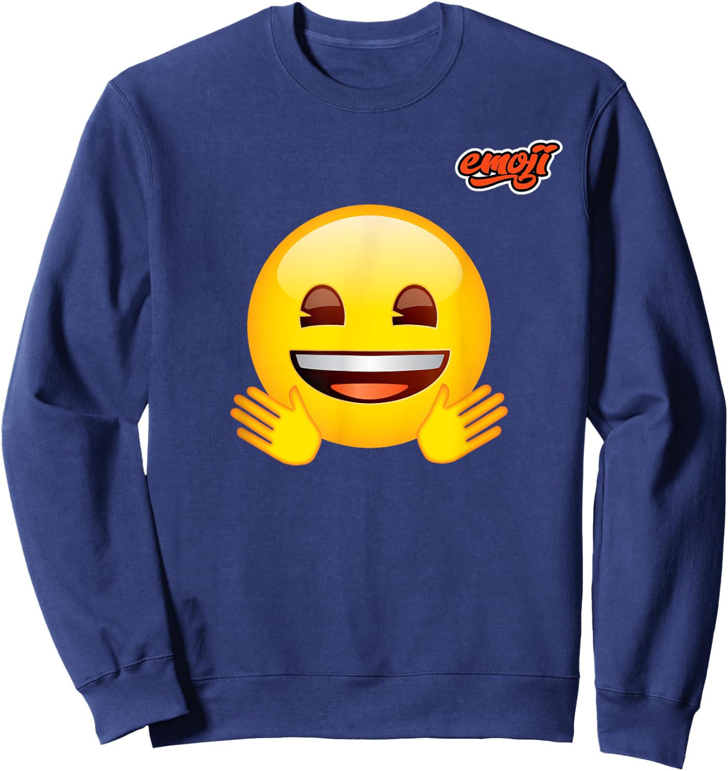 excité visage heureux Brillant Sweatshirt - Sweatshirt | Navy