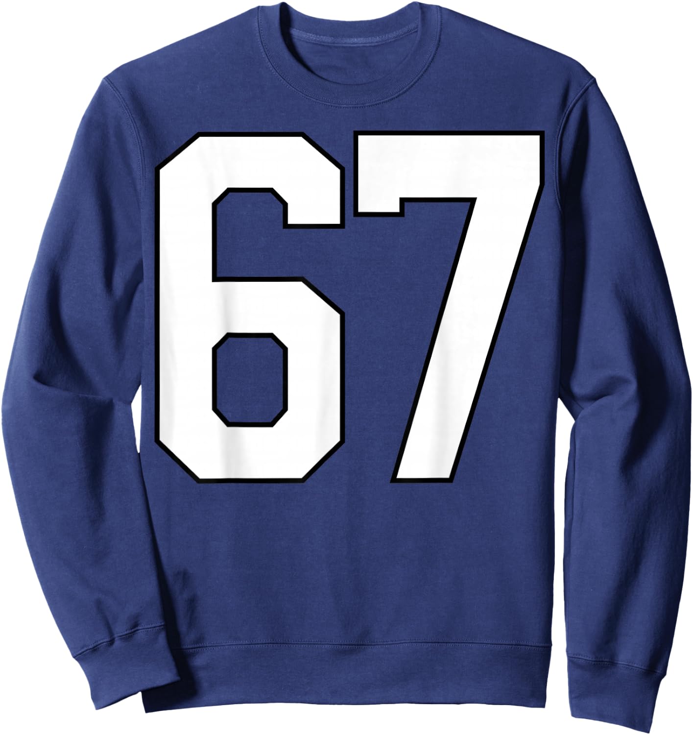 Number 67 Sports Team Sweatshirt - Sweatshirt | Navy