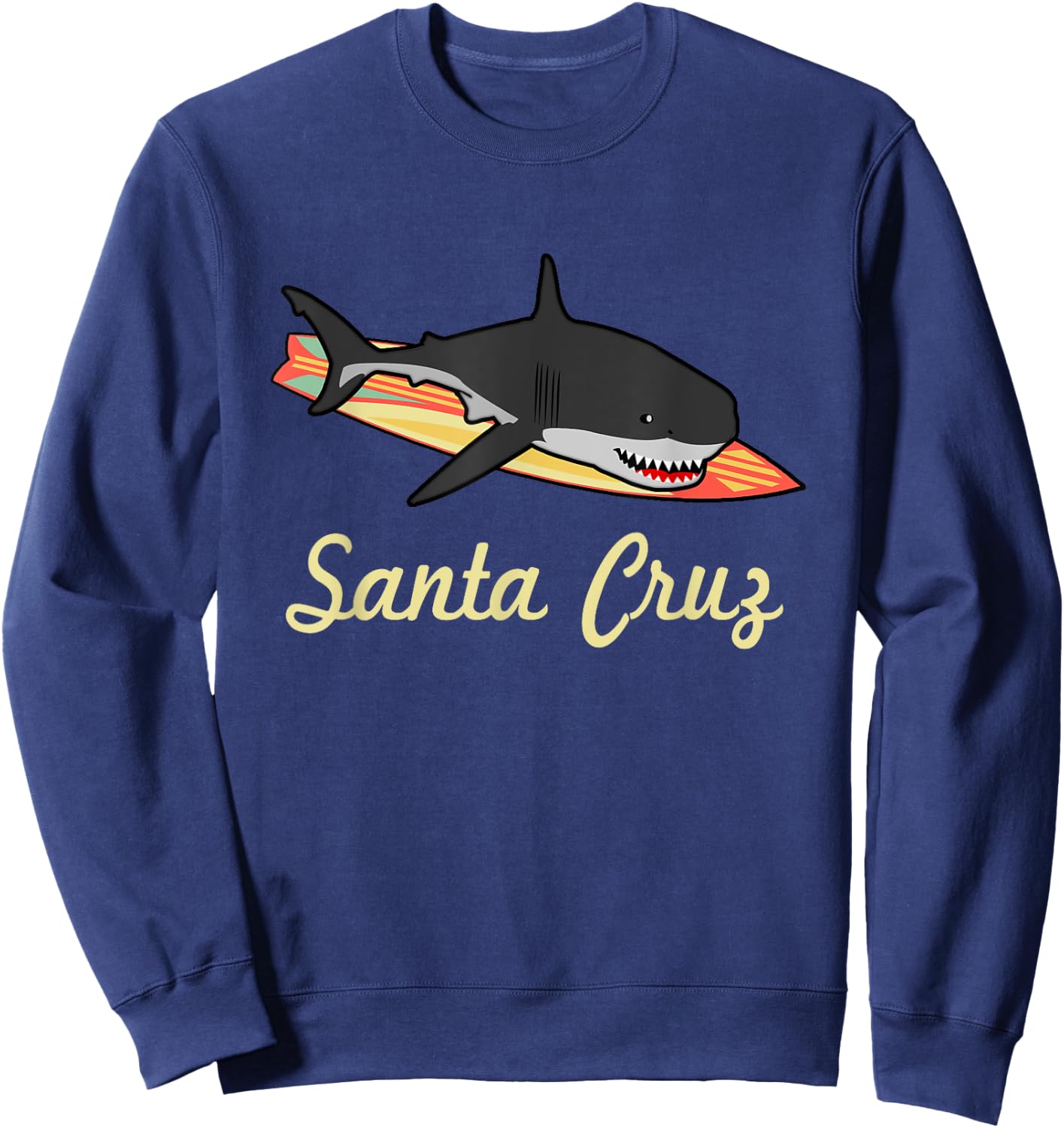 Santa Cruz Beach Souvenir Graphic Surf California Gifts Sweatshirt - Sweatshirt | Navy