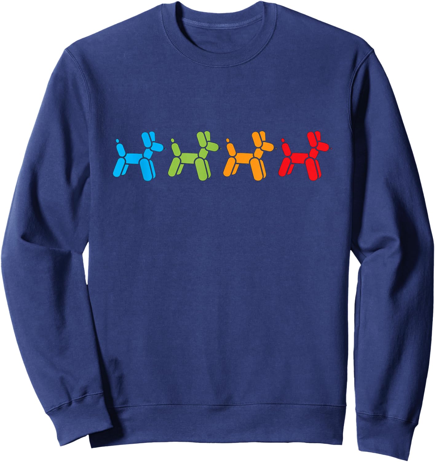 Multi Colored Balloon Animal Design for Balloon Artist Sweatshirt - Sweatshirt | Navy