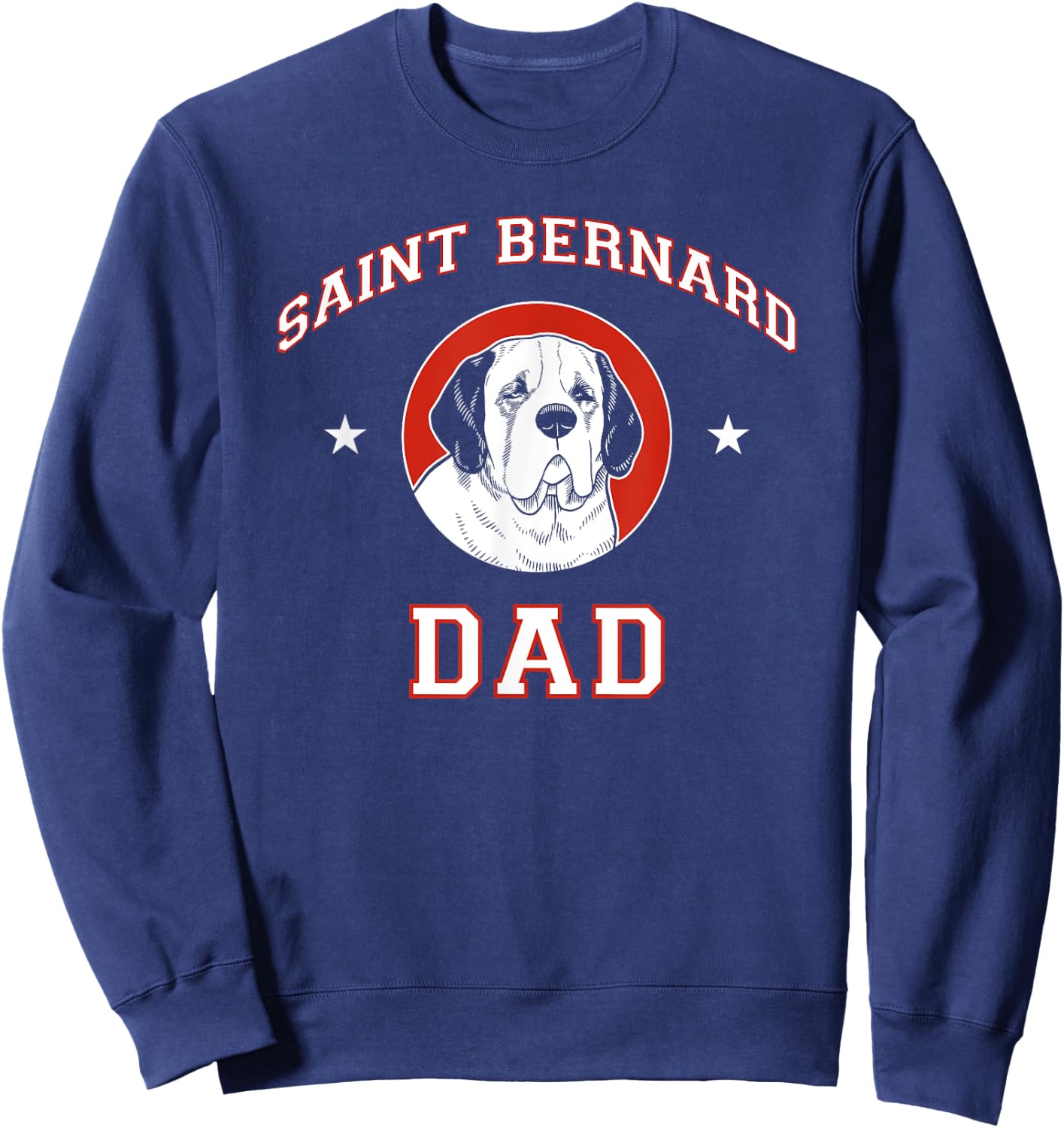 Saint Bernard Dad Dog Father Men Women Kids Sweatshirt - Sweatshirt | Navy