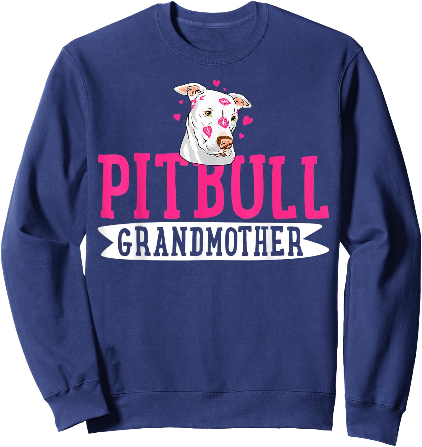 Pitbull Grandmother Pit Bull Terrier Dog Pibble Mother's Day Women Kids Sweatshirt - Sweatshirt | Navy