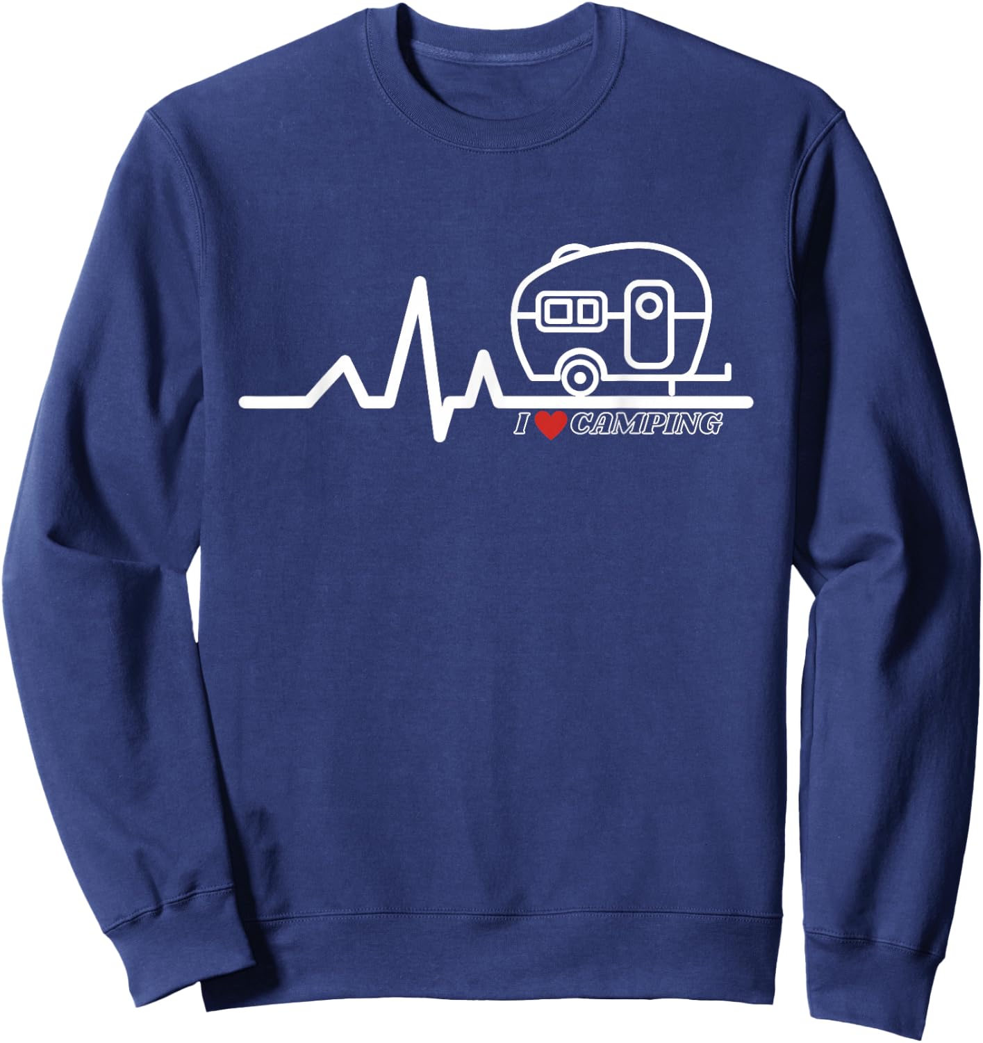 I Love Camping Tent Place Caravan Motif for Holiday , black Sweatshirt - Sweatshirt | Navy