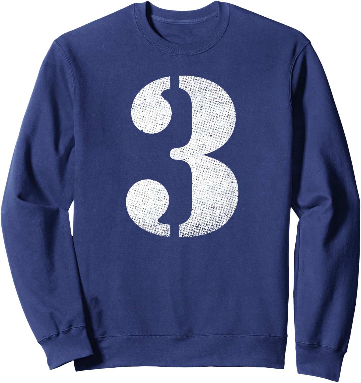 Die Zahl 3 | Ein Design mit der Zahl drei Sweatshirt - Sweatshirt | Navy