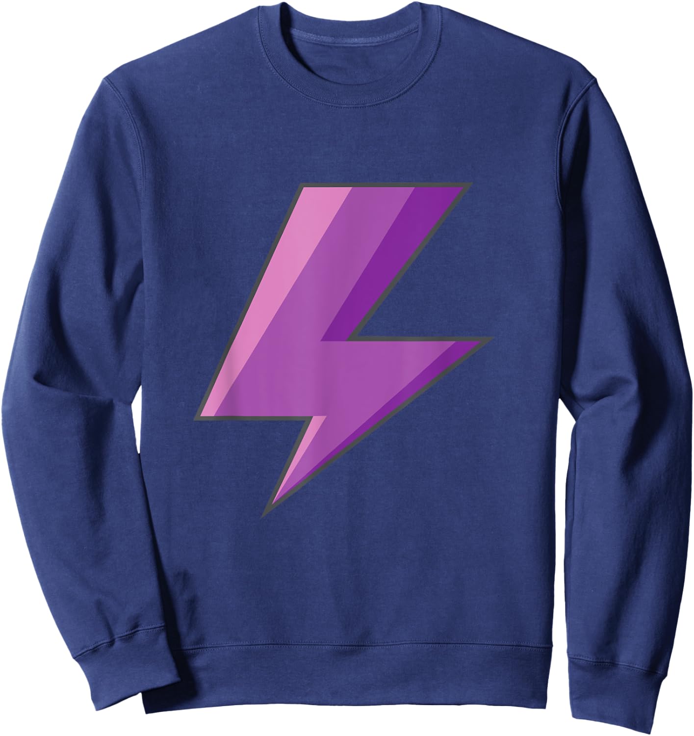 Lightning Bolt Purple Easy Halloween Costume Sweatshirt - Sweatshirt | Navy