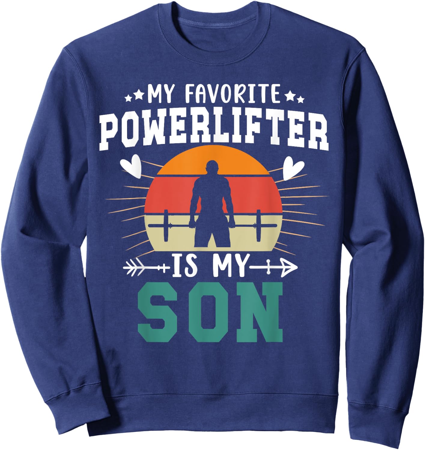 My Favorite Powerlifter Mom Powerlifting Mom Sweatshirt - Sweatshirt | Navy