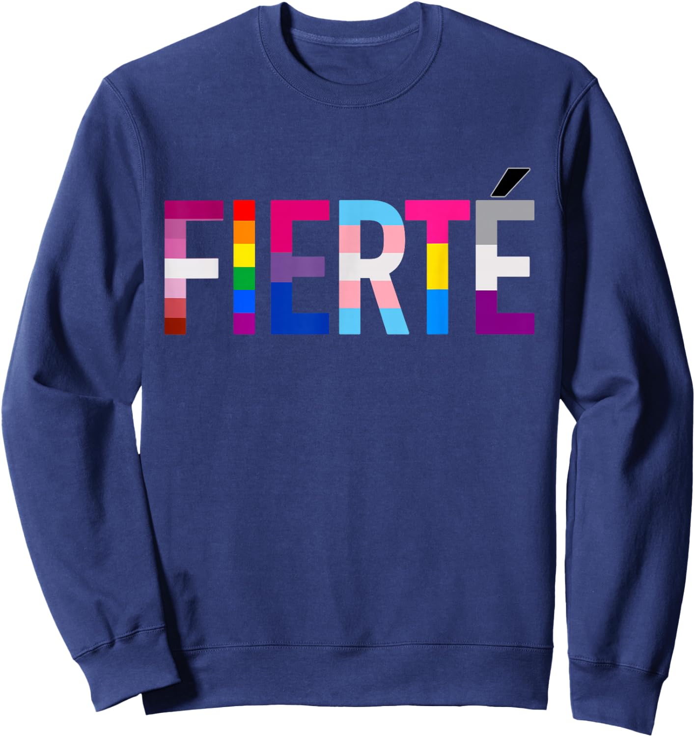 LGBT Pride Flag Rainbow Gay Lesbian , Black, S Sweatshirt - Sweatshirt | Navy