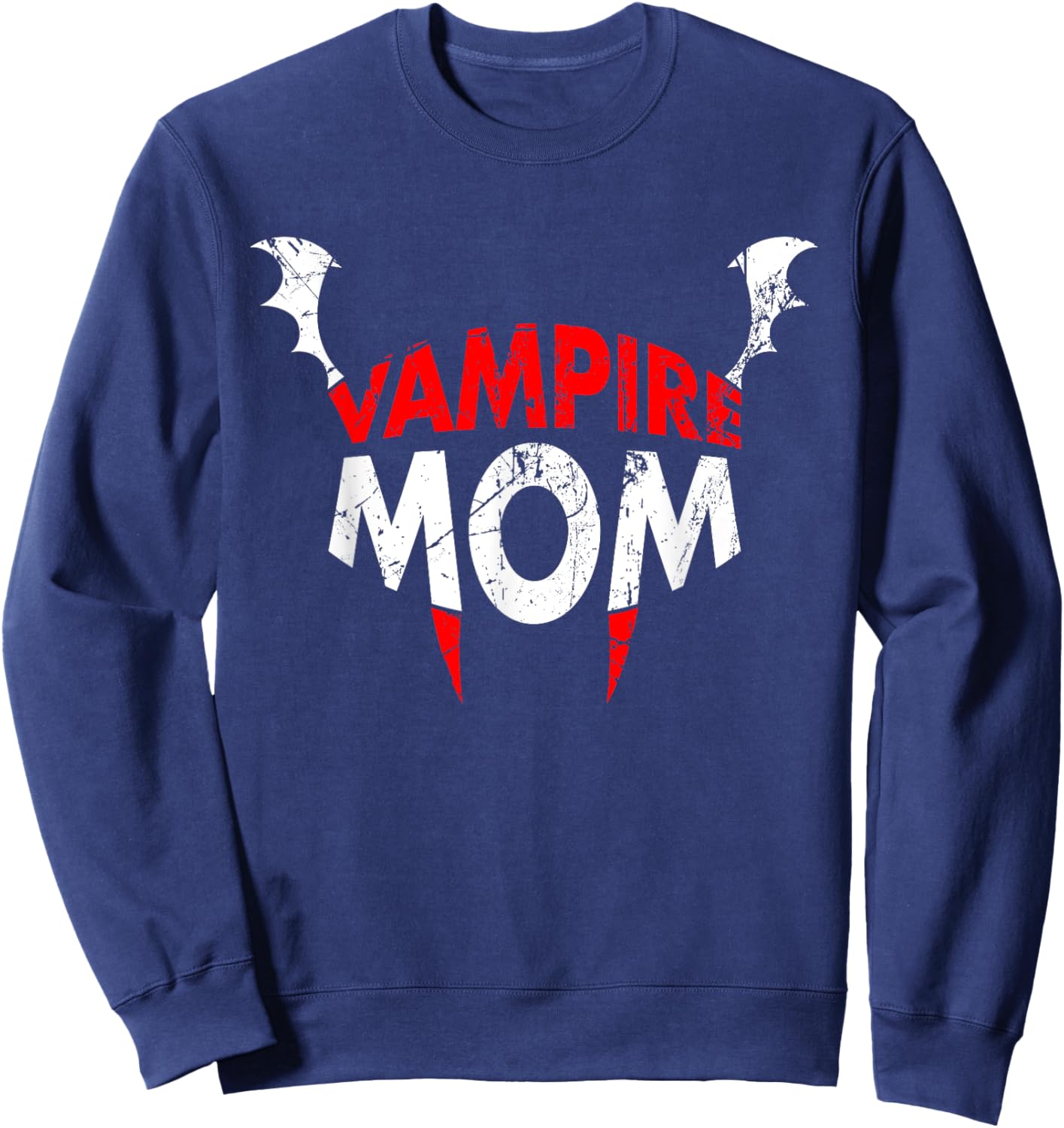 Funny Vampire Mom Halloween Party Costume Sweatshirt - Sweatshirt | Navy