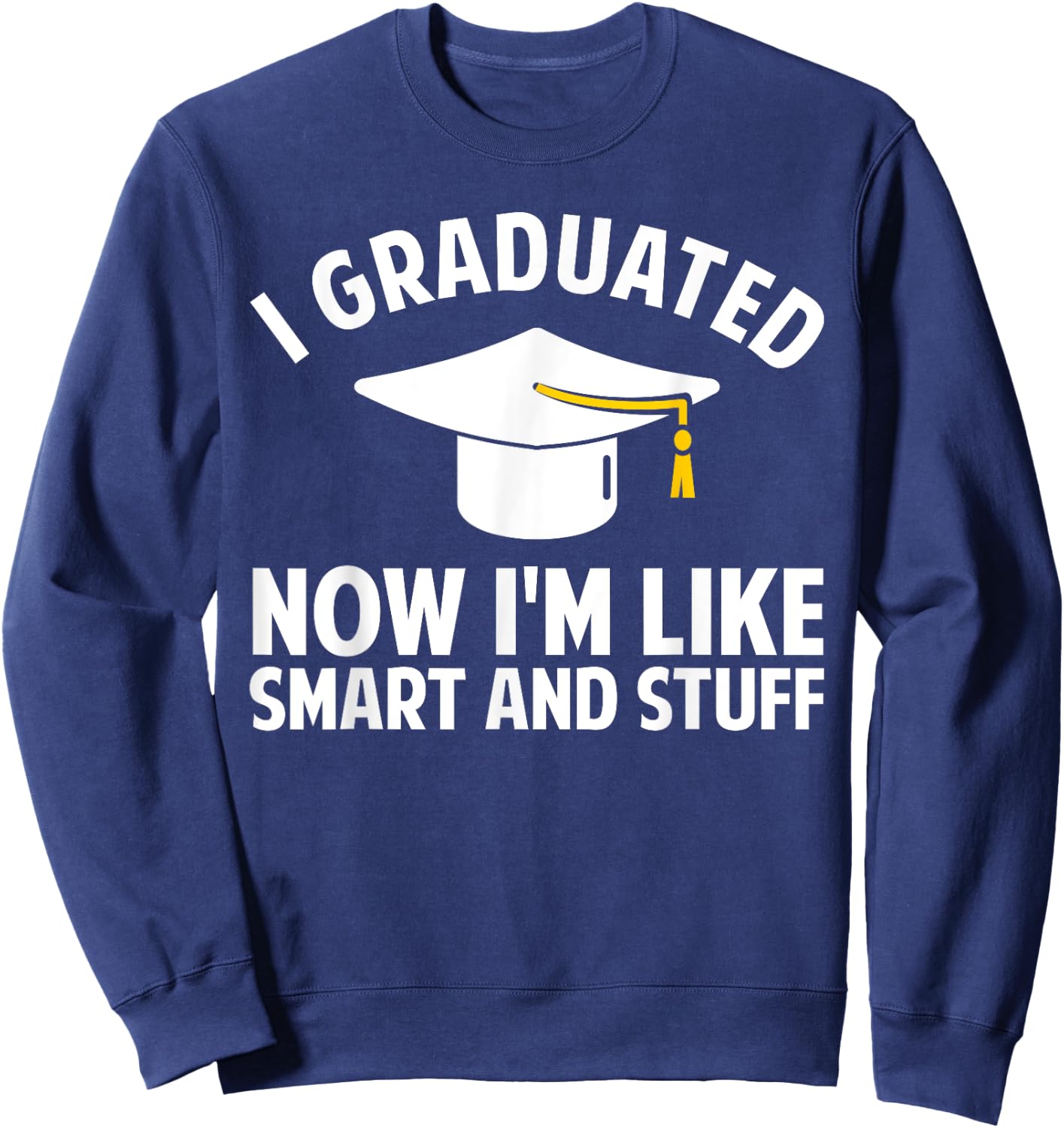 Funny Graduation Art Women Masters Degree Graduate Sweatshirt - Sweatshirt | Navy
