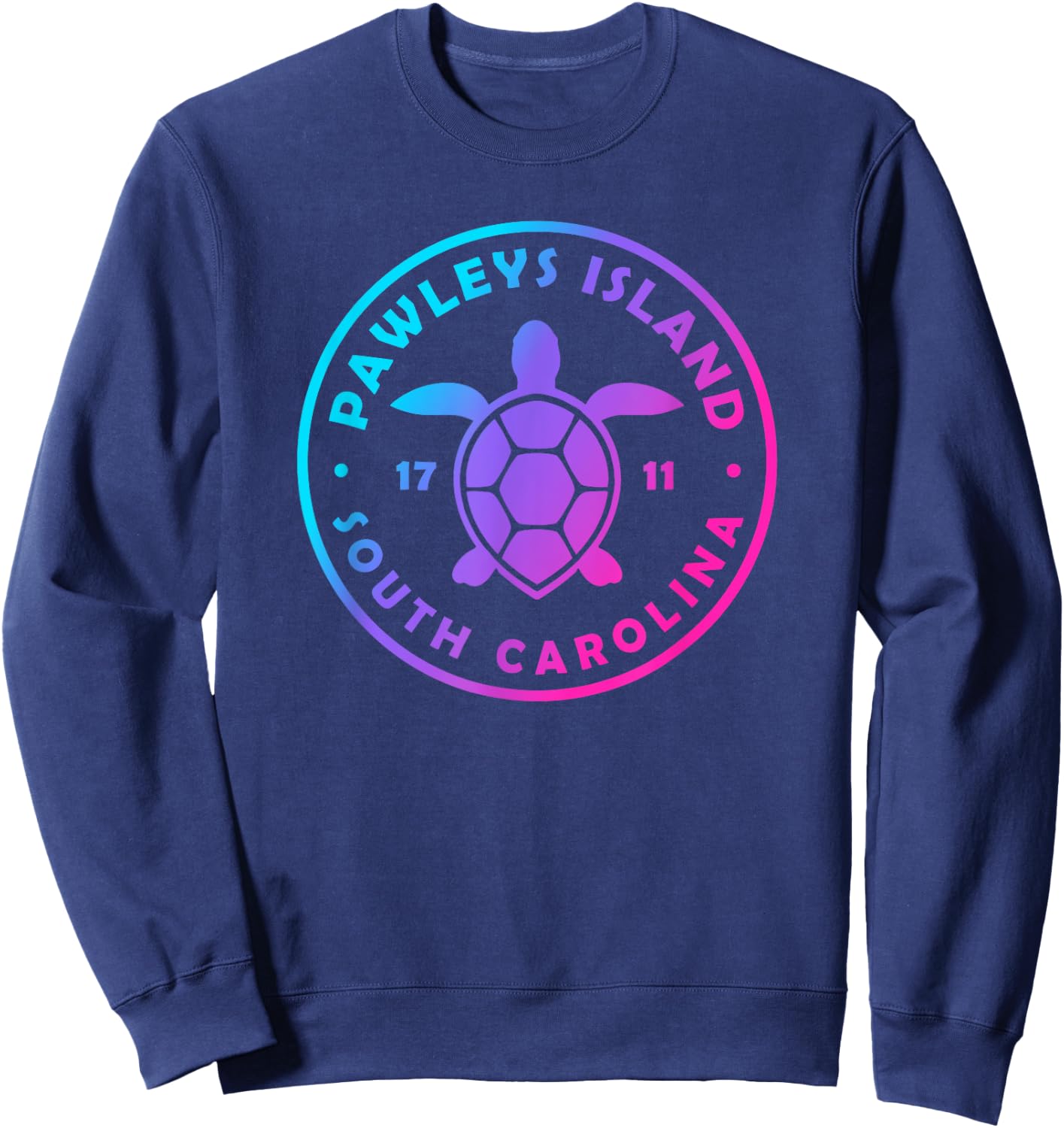 Pawleys Island South Carolina Sea Turtle Tie Dye Souvenir Sweatshirt - Sweatshirt | Navy