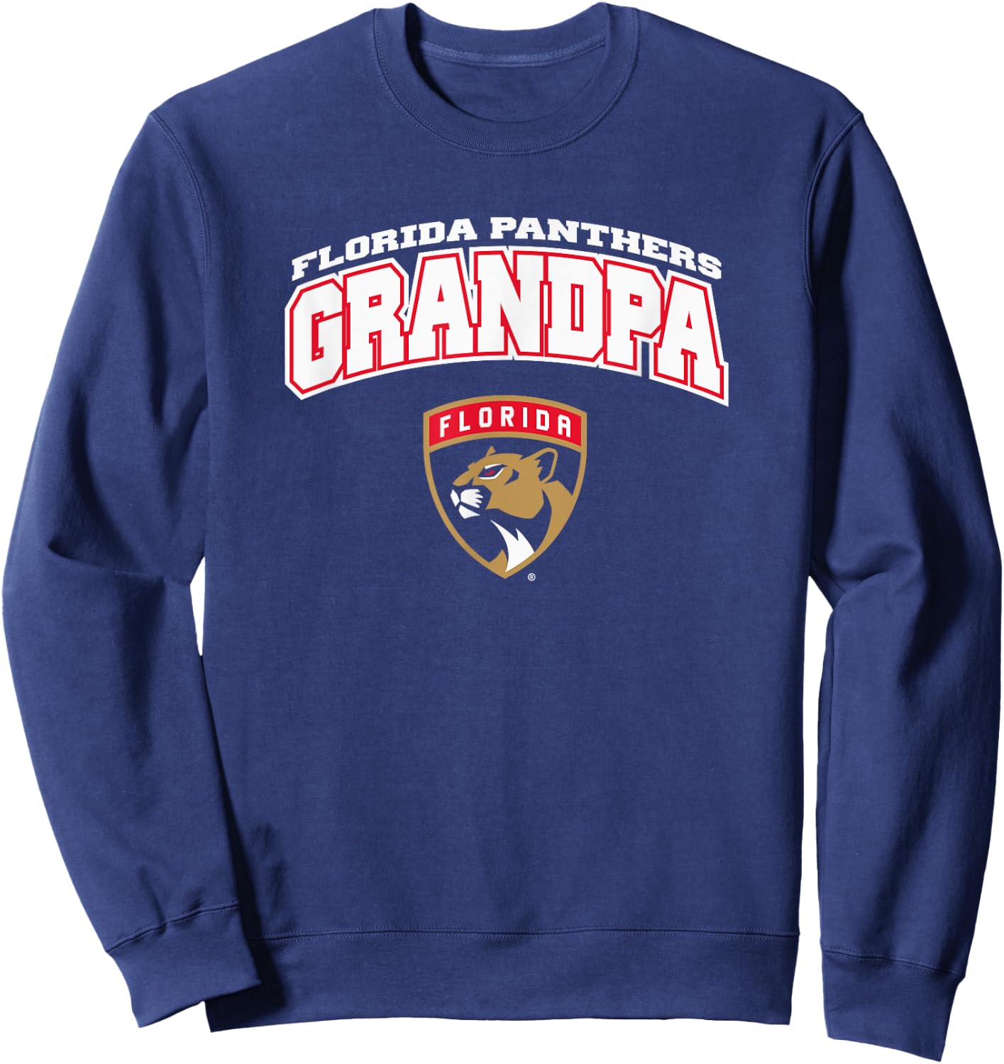 Florida Panthers Grandpa Logo Navy NHL Officially Licensed Sweatshirt - Sweatshirt | Navy