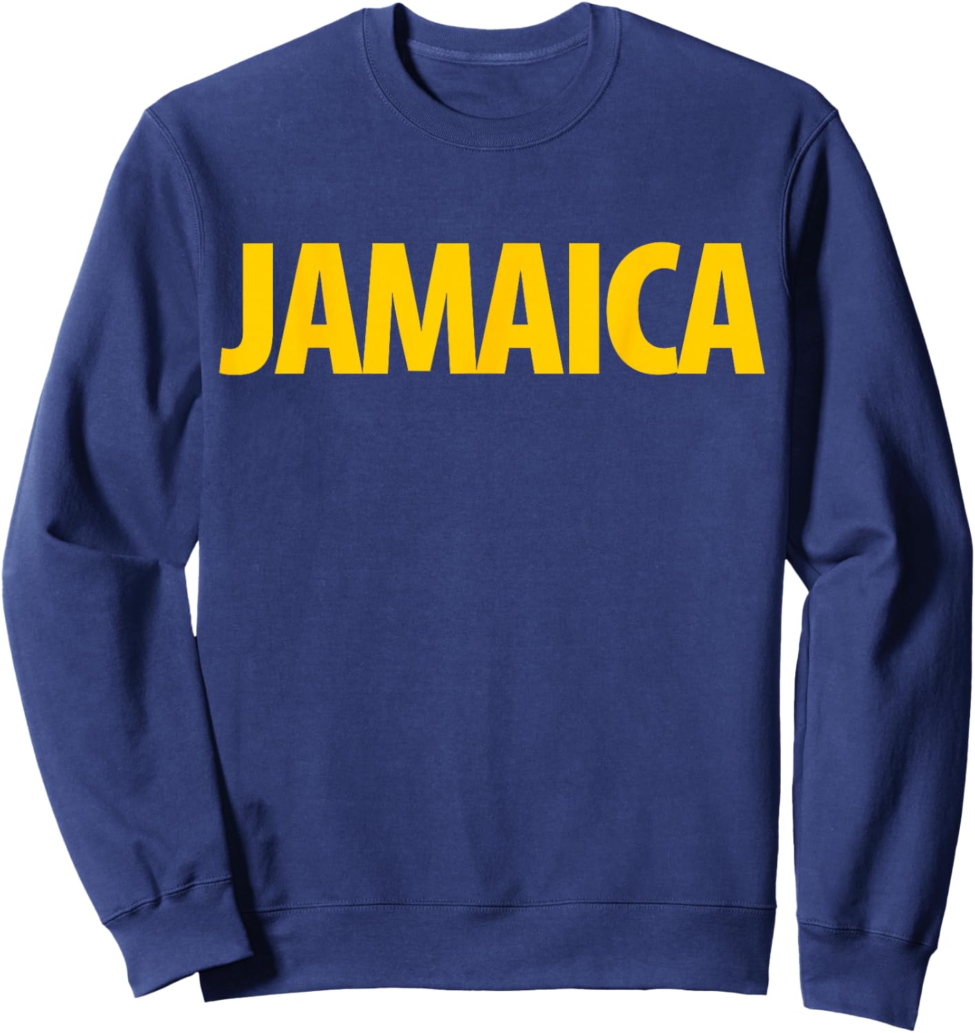 Black & Gold Retro Jamaica Vintage Tourism Sweatshirt - Sweatshirt | Navy