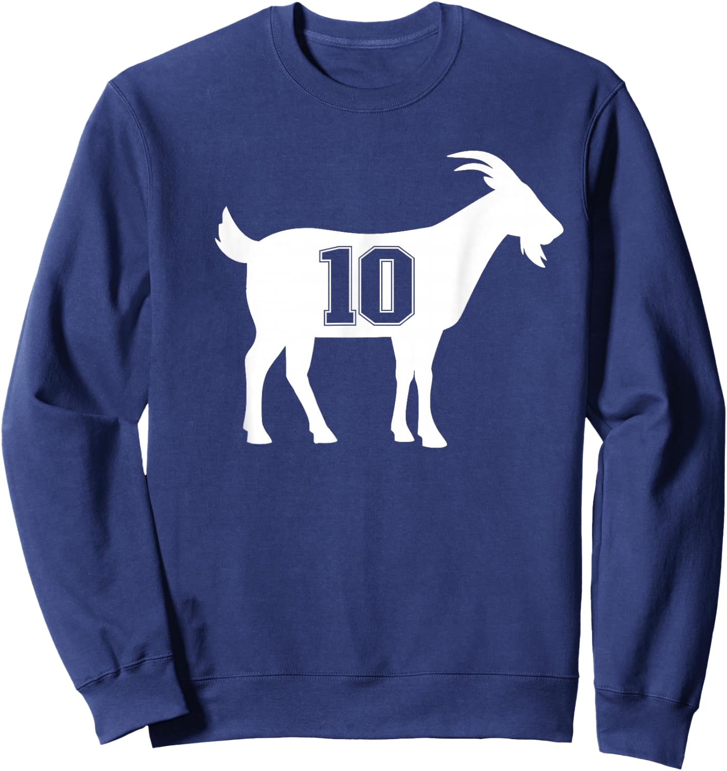 Goat 10 G.O.A.T. Number Ten Goat Sweatshirt - Sweatshirt | Navy