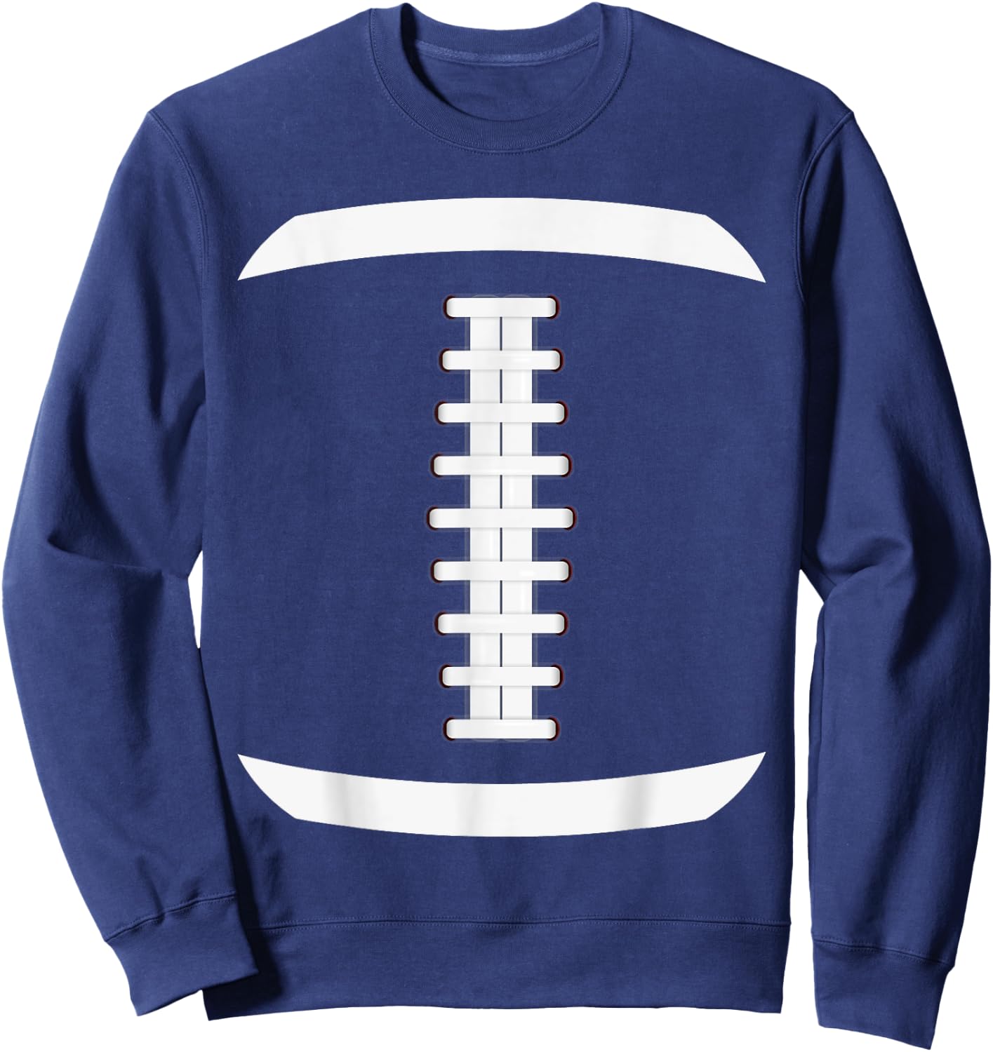 American Football Ball Costume Lace Up Thanksgiving Football Sweatshirt - Sweatshirt | Navy