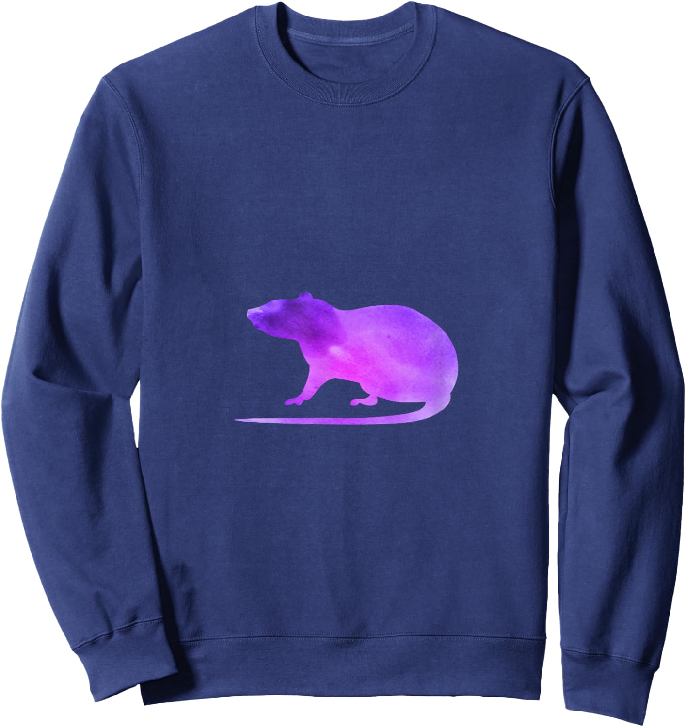 Purple Rat Rat Gift Mouse Funny Sweatshirt - Sweatshirt | Navy