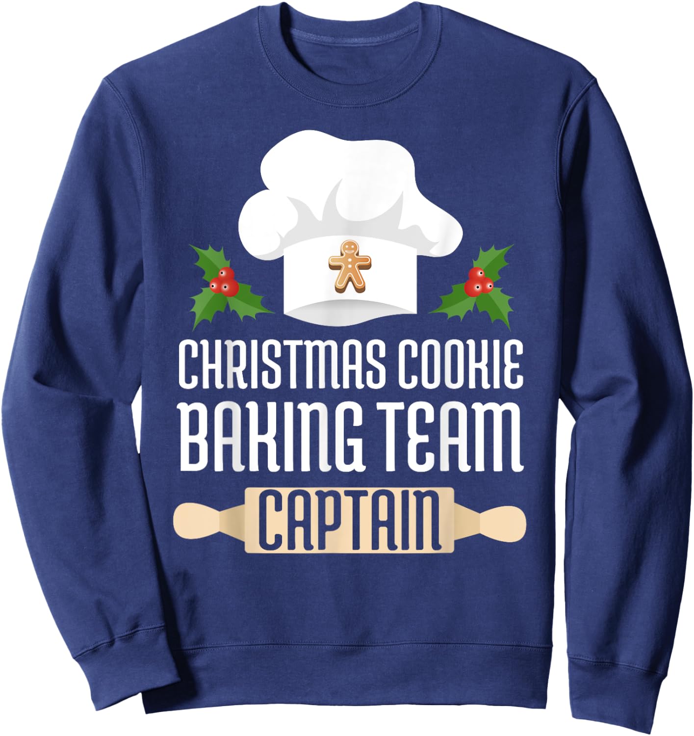 Christmas Cookie Baking Team Captain Sweatshirt - Sweatshirt | Navy