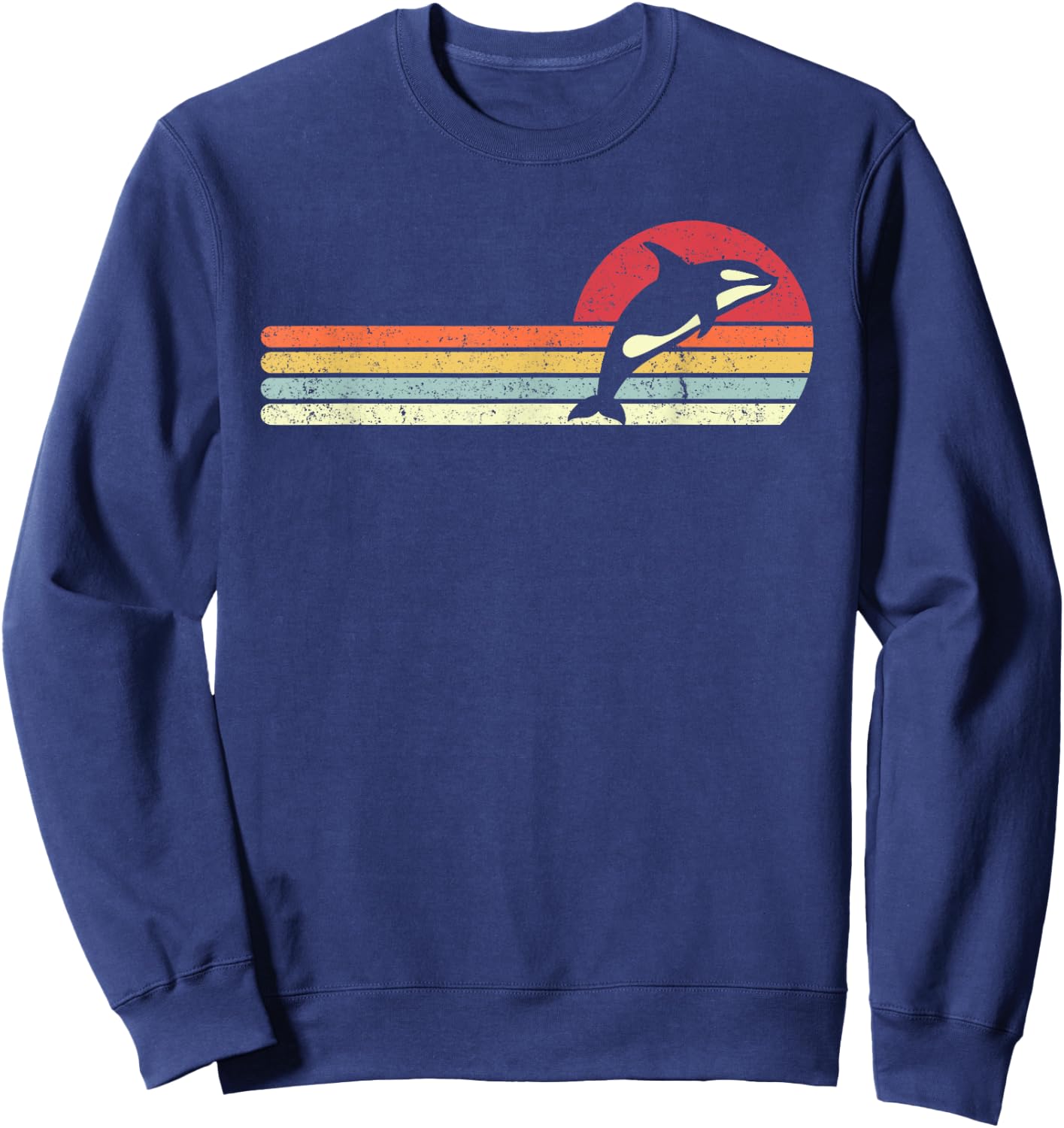 Orca Killer Whale Shirt Vintage Sweatshirt - Sweatshirt | Navy