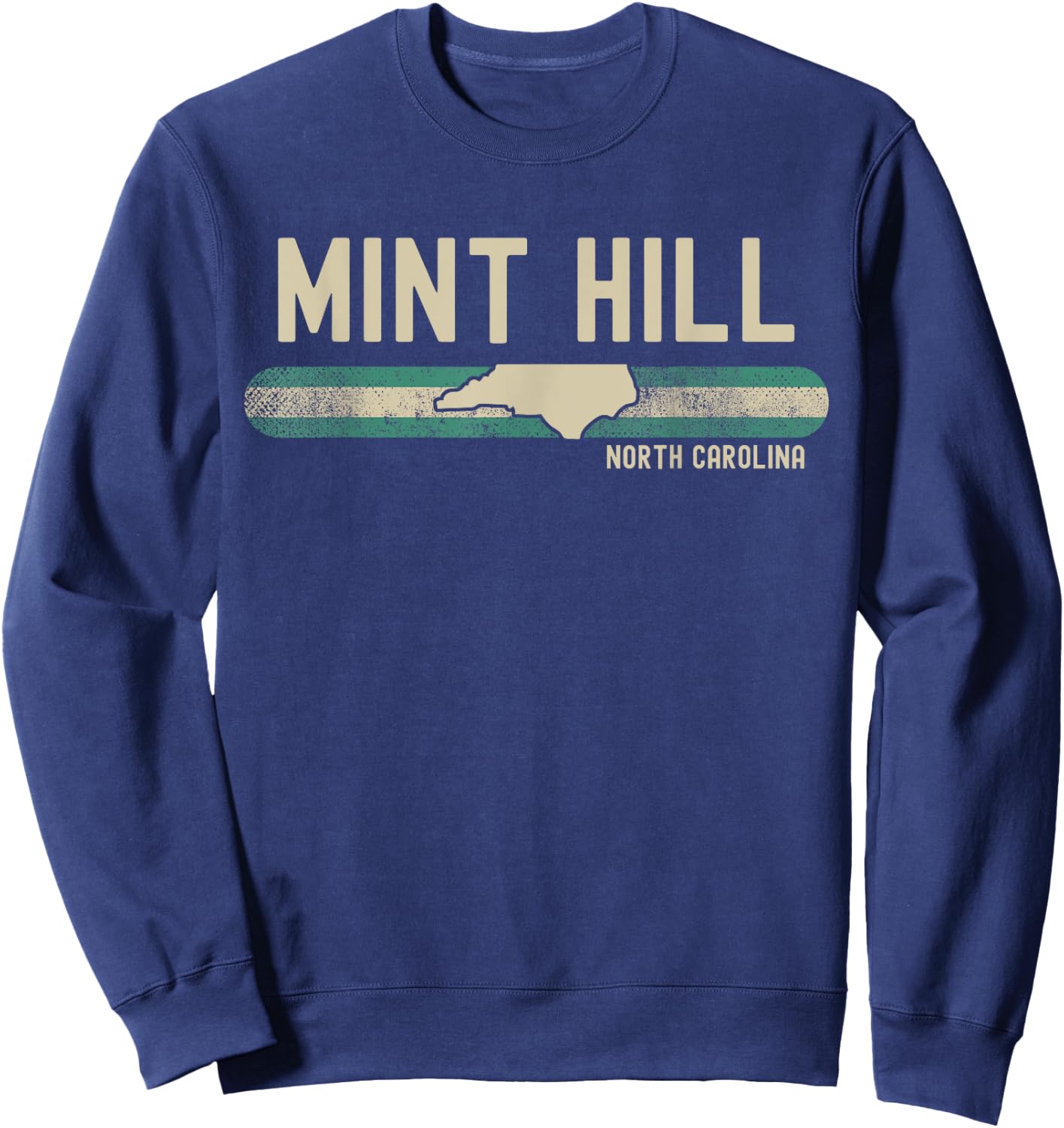 Mint Hill NC | North Carolina | Travel & 80s Style Sweatshirt - Sweatshirt | Navy