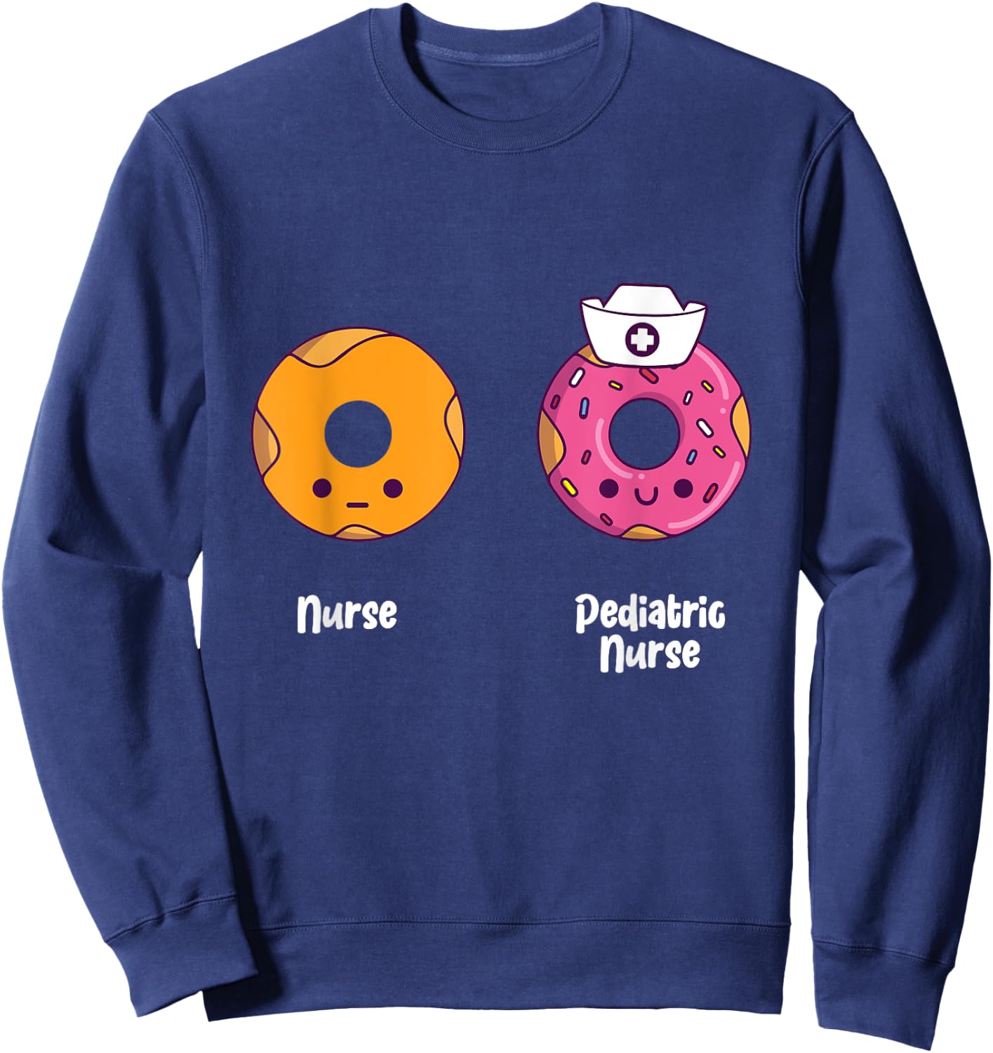 Kawaii Donut Children's Nurse And Nurse Sweatshirt - Sweatshirt | Navy