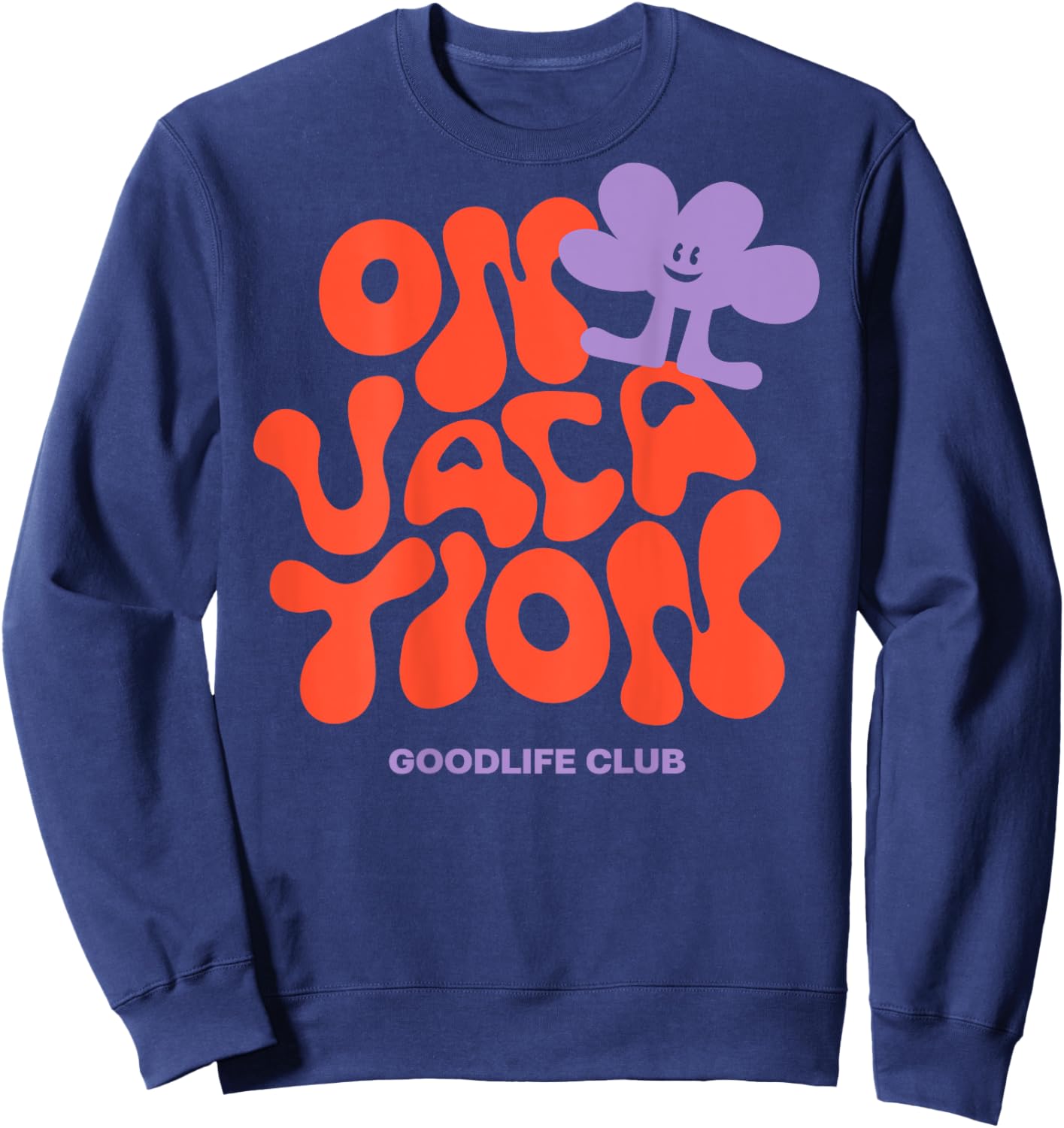 On Vacation Goodlife Club X Chill Holiday Backprint Sweatshirt - Sweatshirt | Navy