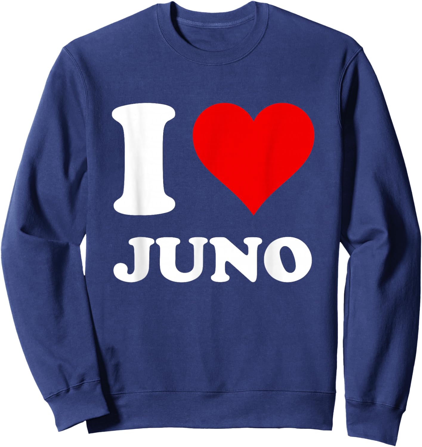 Red Heart I Love Juno Sweatshirt - Sweatshirt | Navy