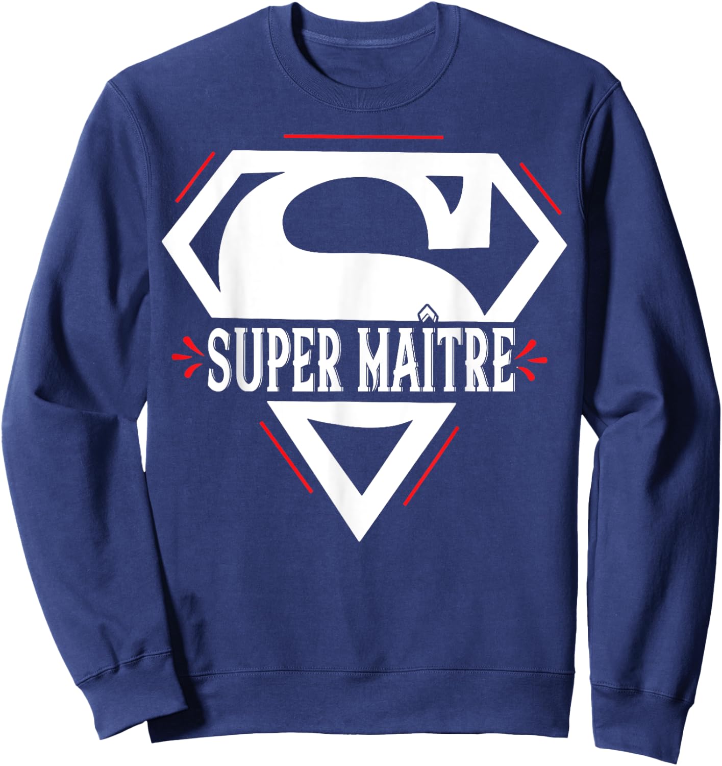 Thank You Super Master Gifts School Master End Of Year , Black, S Sweatshirt - Sweatshirt | Navy