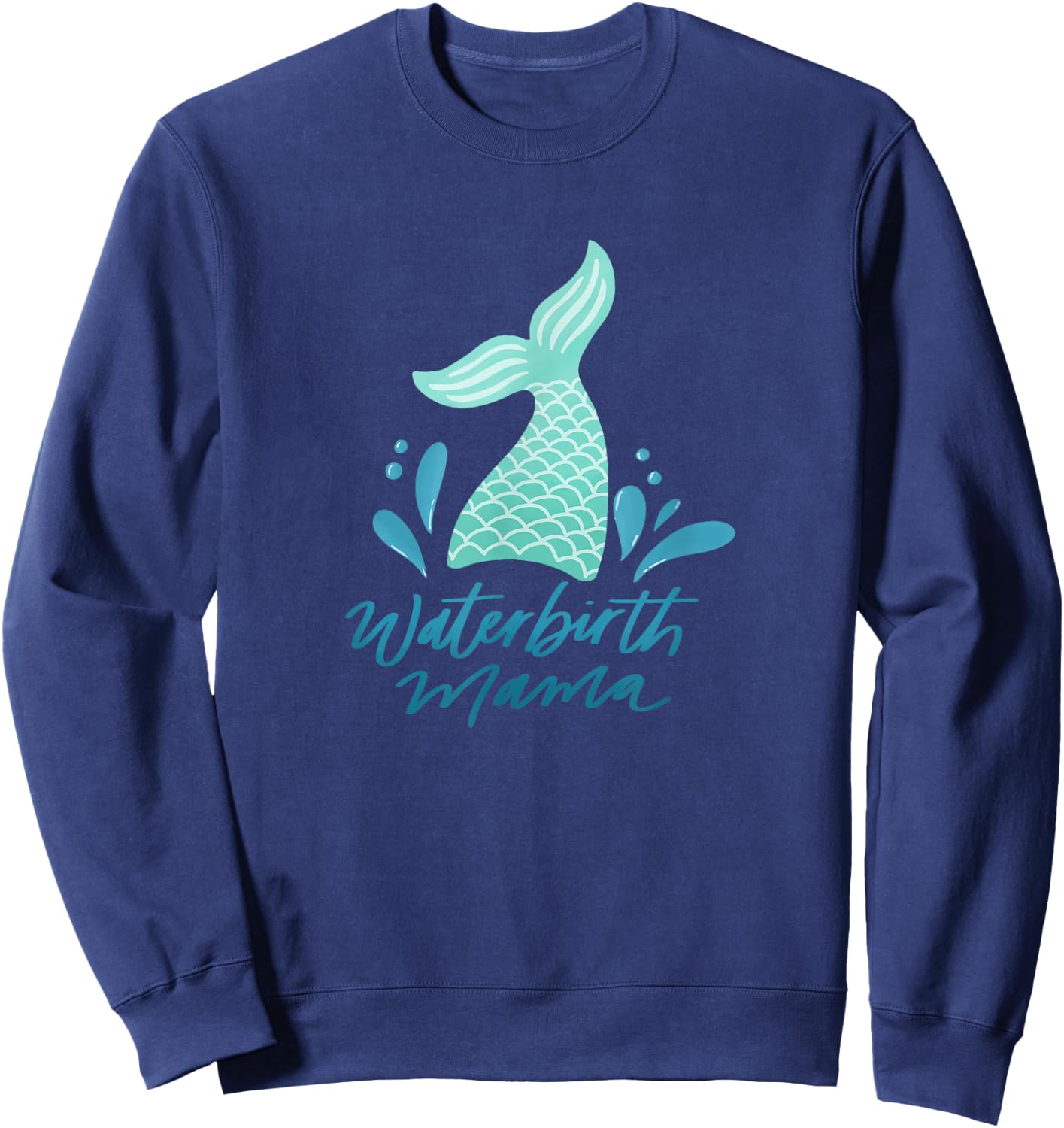 Waterbirth Mama Mermaid Sweatshirt - Sweatshirt | Navy