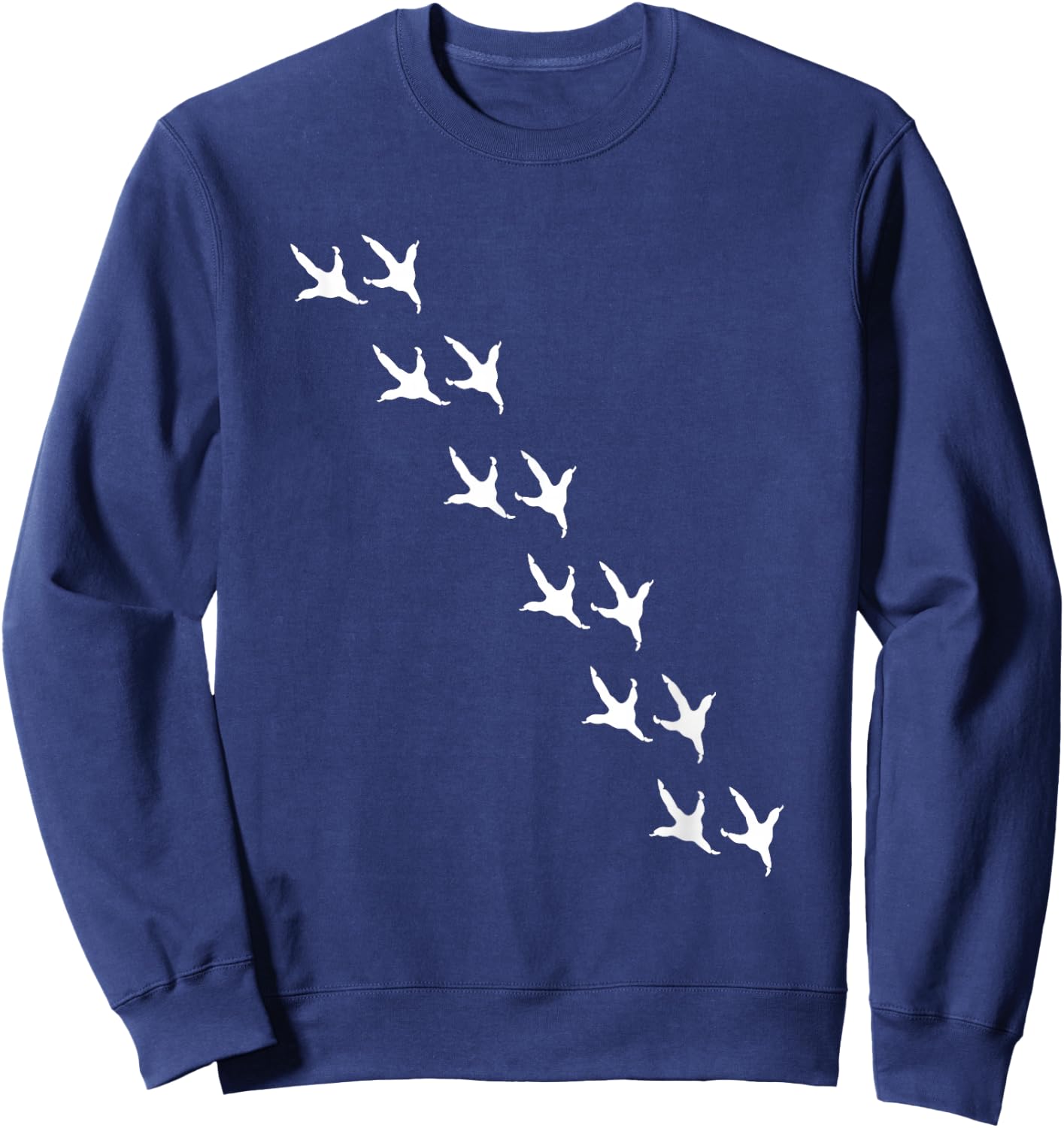 Hen Animal Lover Farm Bird Chicken Footprint Chicken Sweatshirt - Sweatshirt | Navy