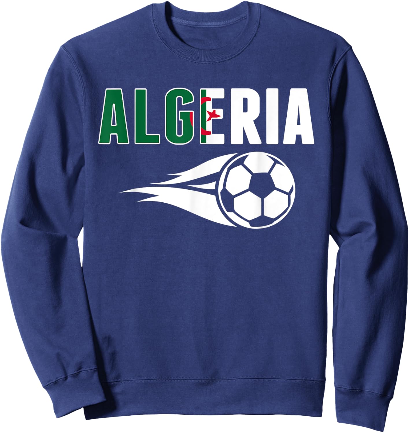 Algerien Fußball-Fans Trikot – algerische Flagge Fußballliebhaber Sweatshirt - Sweatshirt | Navy