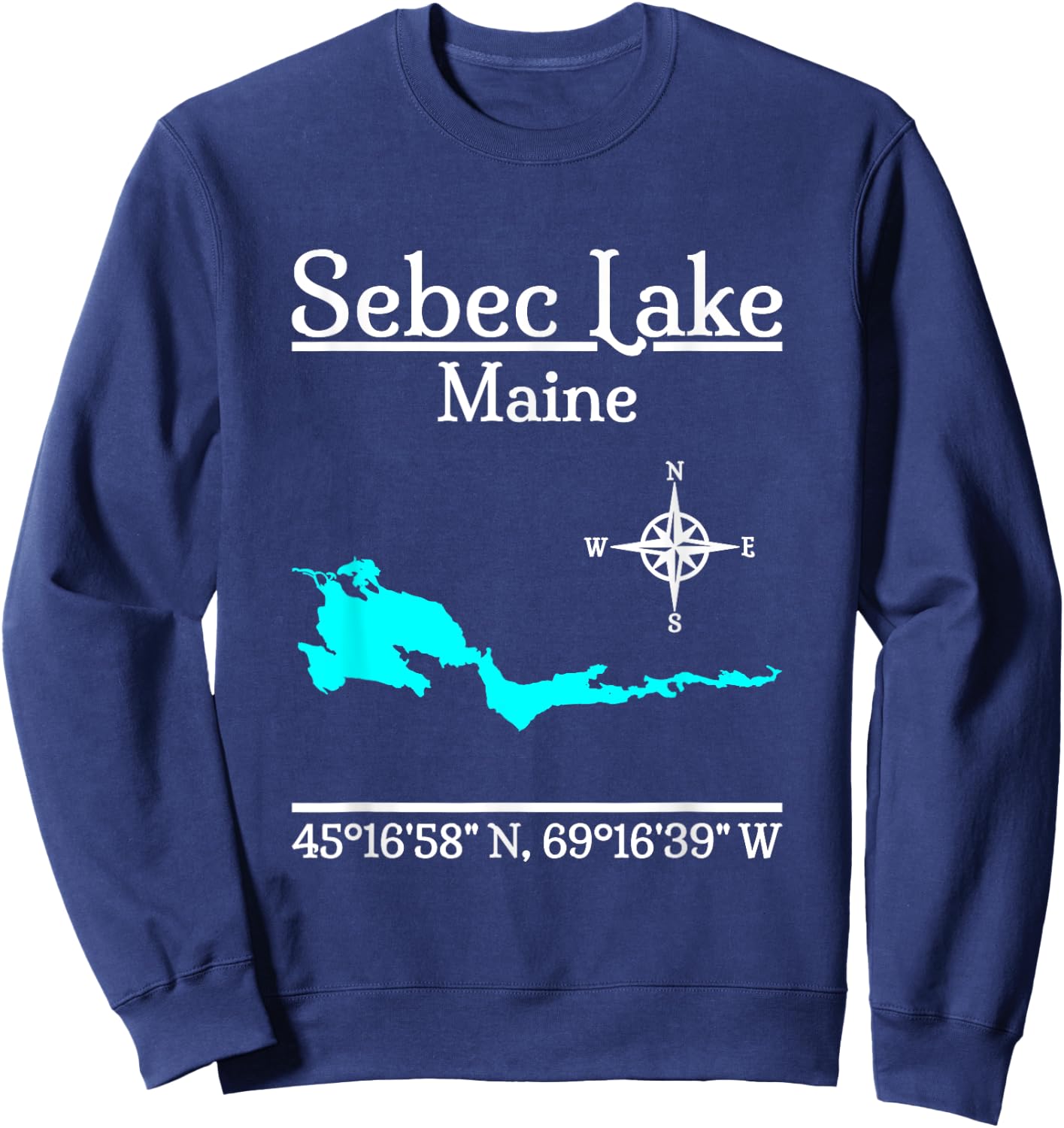 Sebec Lake - Maine Sweatshirt - Sweatshirt | Navy