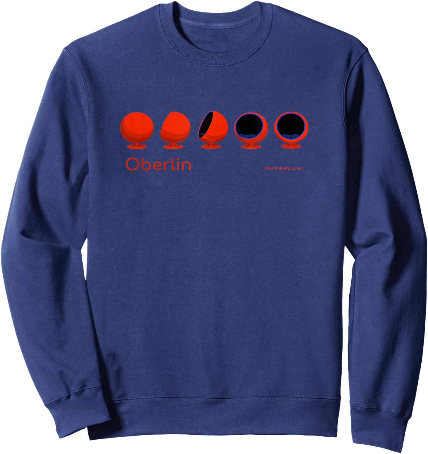 Oberlin Moon Chairs or Womb Chairs Library Alumni Sweatshirt - Sweatshirt | Navy