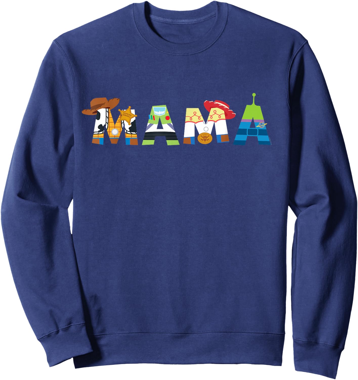 Disney and Pixar's Toy Story Mama Mother's Day Mom Birthday , Black, S Sweatshirt - Sweatshirt | Navy