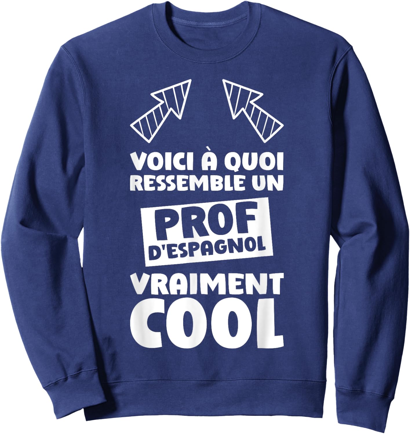 Spanish Teacher Quote Funny Spanish Teacher Sweatshirt - Sweatshirt | Navy