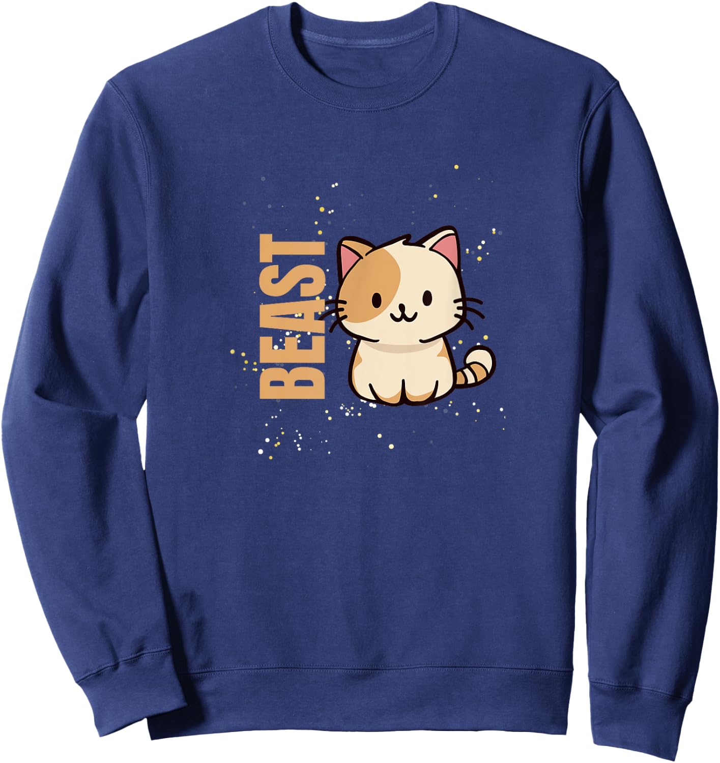 Beast - Cute Cat with Humour Sweatshirt - Sweatshirt | Navy