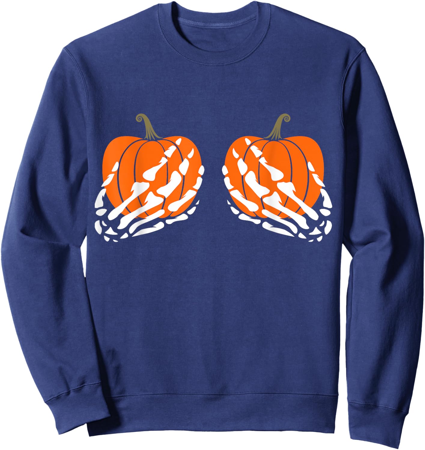 Halloween Funny Inappropriate Adult Humor Pumpkins Men Women Sweatshirt - Sweatshirt | Navy