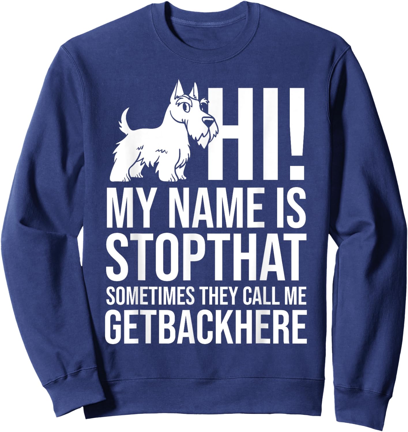 Scottish Terrier Dog Puppies Owner Lover Sweatshirt - Sweatshirt | Navy