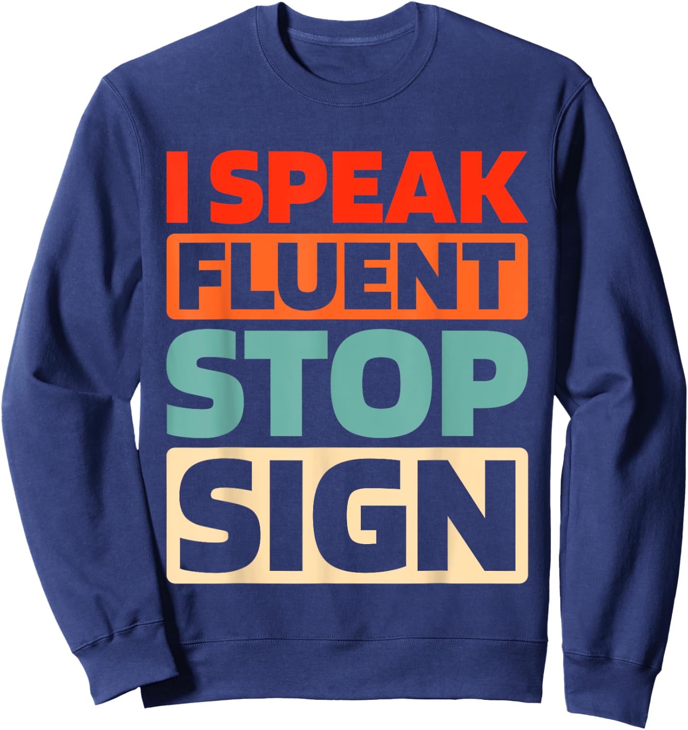 Retro Traffic Control - Pedestrian Vintage Crossing Guard Sweatshirt - Sweatshirt | Navy