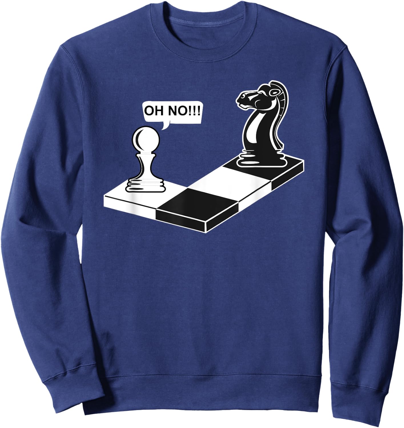 Funny Chess Move Knight To Pawn Sweatshirt - Sweatshirt | Navy