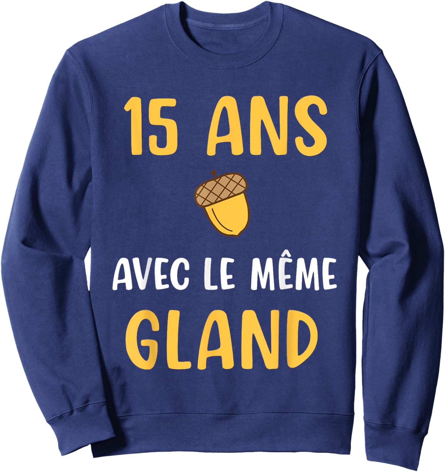 Wedding Anniversary Gift 15 Years Couple Humor Woman , Black, S Sweatshirt - Sweatshirt | Navy